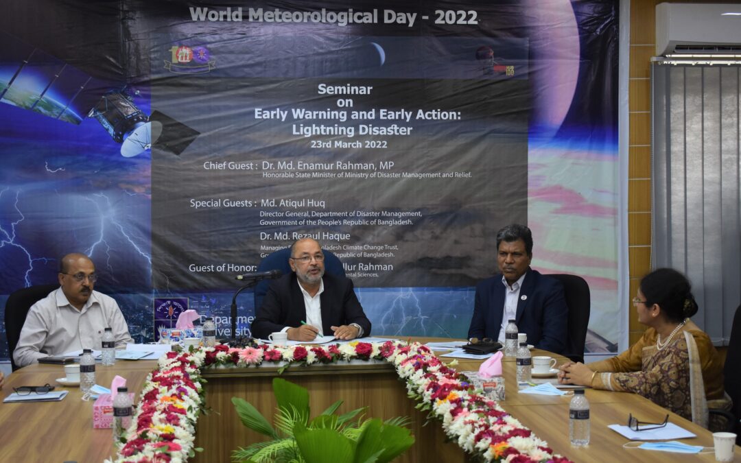 Seminar on Early Warning and Early Action: Lightning Disaster; Date: 23 March, 2022